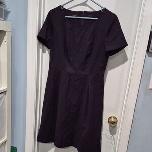 📚 Talbot's Petite Deep Purple Italian Flannel Wool Lined Dress BOOK SALE